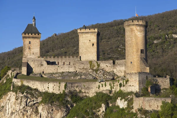 Chateau de Foix at dusk — Stockfoto