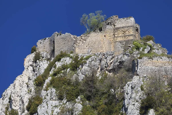 Ruinen des Chateau de Roquefixade — Stockfoto