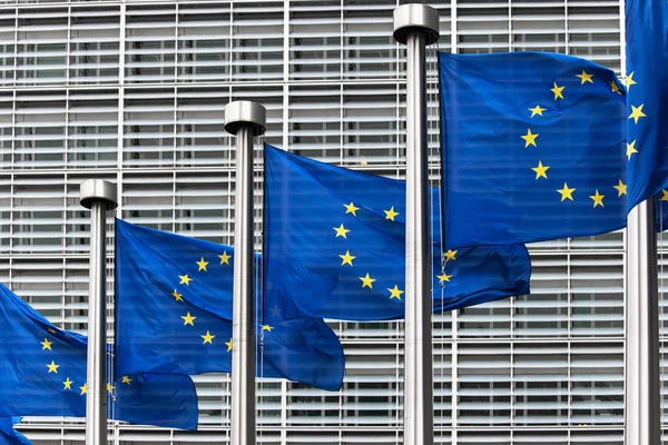 Vlaggen van de Europese Unie — Stockfoto