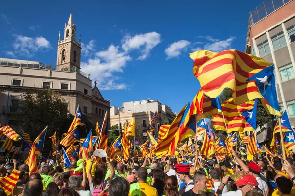 Bir milyon Katalanlar Mart Bağımsızlık