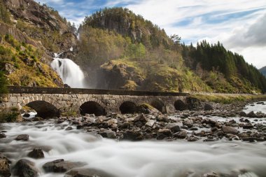Norveç'te Latefoss şelale