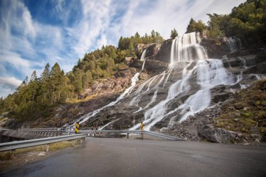 Norveç'te Furebergsfossen şelale