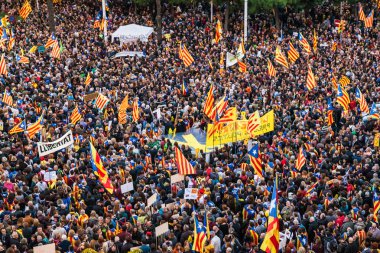Rally for the Catalan Political Prisoners clipart