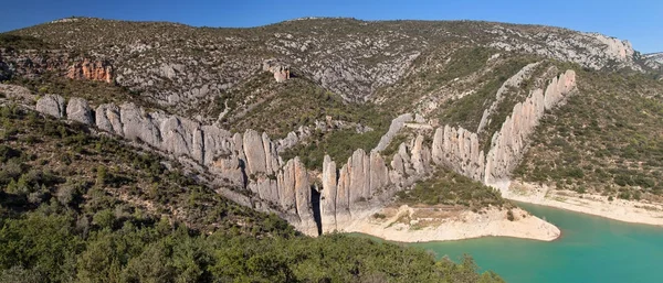 Panorama del muro de Finestres — Foto de Stock