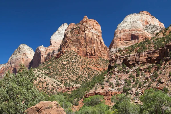 Mountain Sun Spry East Temple Zion National Park Utah Verenigde — Stockfoto