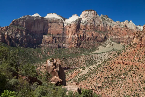 Streaked Wall Sentinel Zion National Park Utah Usa — Stock Photo, Image