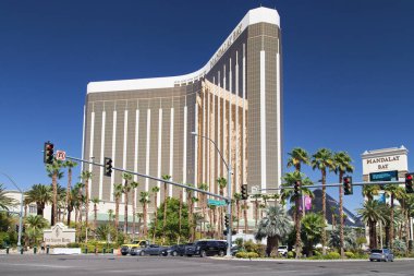 Las Vegas, Nevada - 30 Ağustos 2019: Mandalay Bay Resort ve Casino Las Vegas, Nevada, ABD