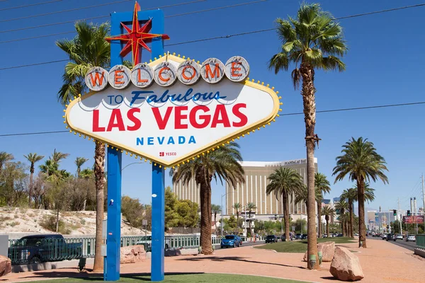 Las Vegas Nevada Augustus 2019 Welcome Las Vegas Sign Strip — Stockfoto