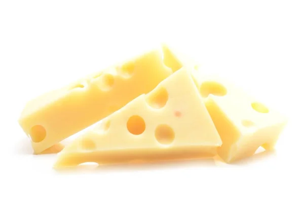 Emmental Peyniri Beyaz Izole — Stok fotoğraf