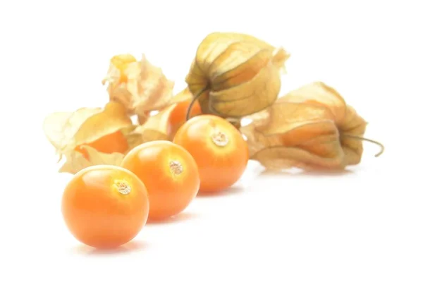 Fruta Physalis Isolada Sobre Branco — Fotografia de Stock