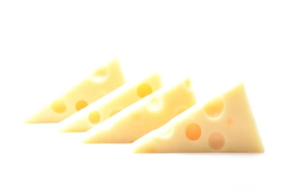 Emmental ost isolerad på vit bakgrund — Stockfoto
