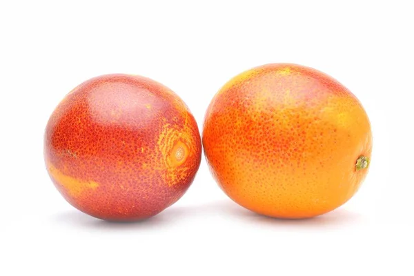 Red oranges isolated on white background — Stock Photo, Image