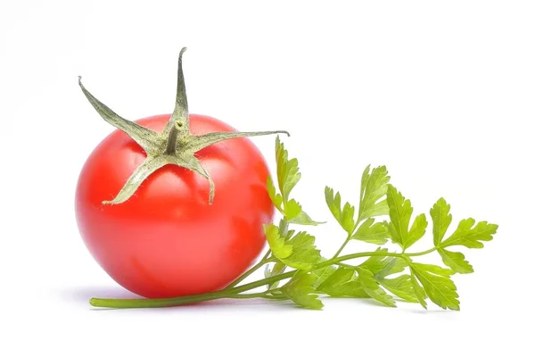 Pomodoro isolato su fondo bianco — Foto Stock