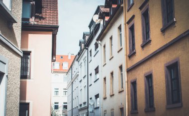 Baden Wurttemberg, Almanya ile tipik sokak evleri.