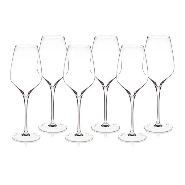 Crystal Wine Glasses White Background — Stock Photo, Image