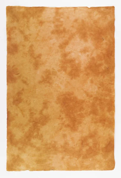 Bruin Kraft Papier Geïsoleerd Wit — Stockfoto