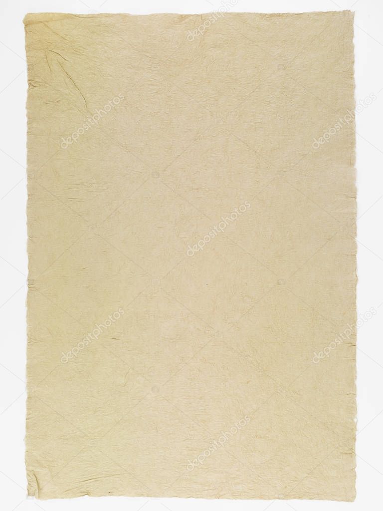 Brown craft paper isolated on white