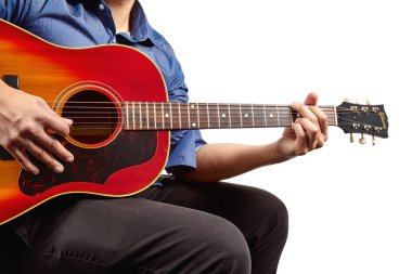 Akustik gitar müzik adam