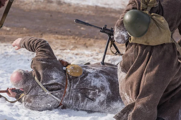 Aanval Van Soldaten 100E Verjaardag Van Strijdkrachten Van Republiek Belarus — Stockfoto