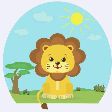  Aslan yavrusu öğleden sonra niteliğine.