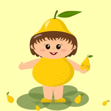 Bebek için armut kostüm.