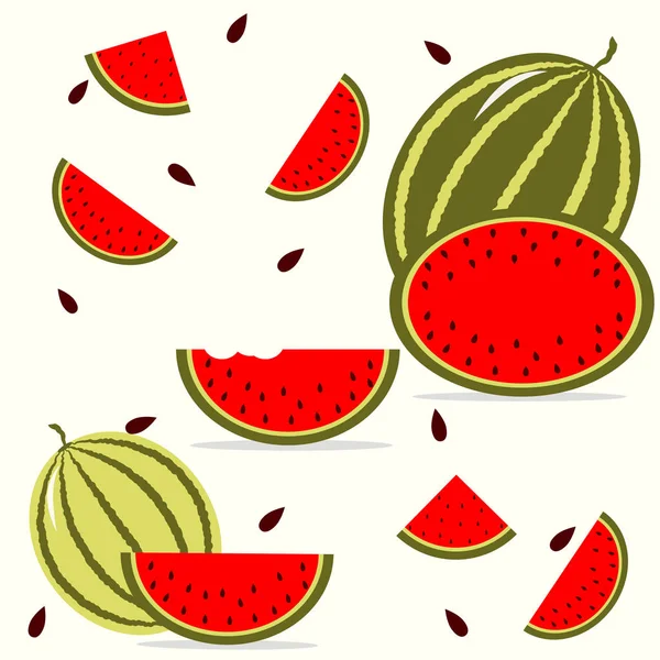 Abbildung von Wassermelone. — Stockvektor