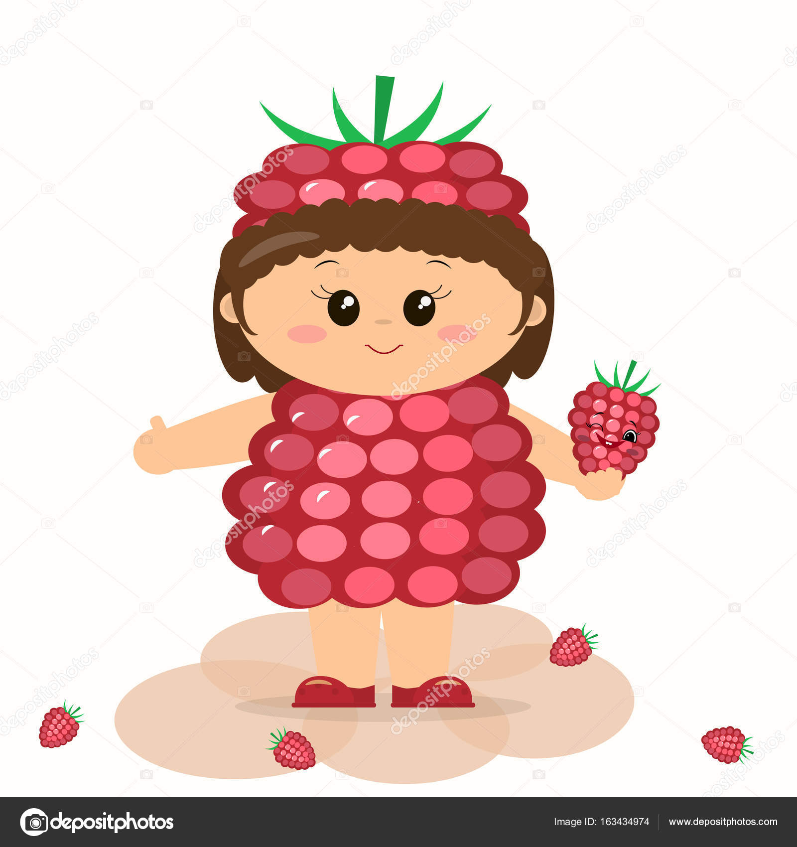 Baby in a raspberry suit. Stock Vector Image by ©Lanamay #163434974