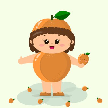 Bebek ile kayısı takım elbise.