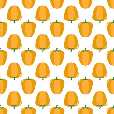 Hafif bir arka plan üzerinde turuncu biber seamless modeli.