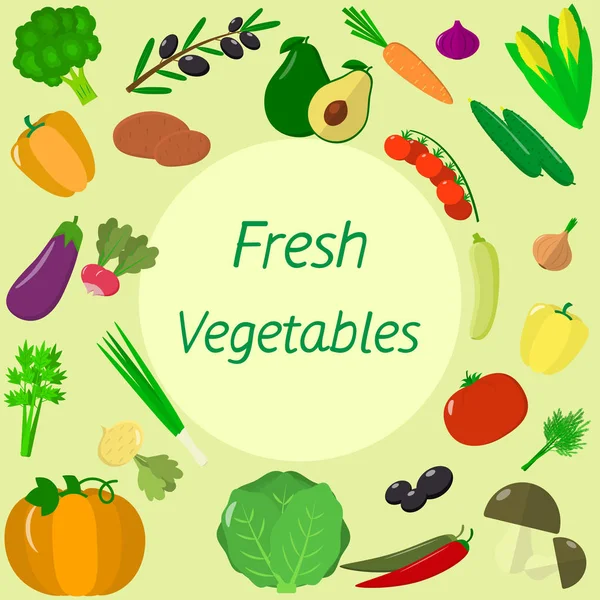 Sebze kümesi. Beyaz arka plan üzerinde izole organik sağlıklı gıda vejetaryen. Vektör.