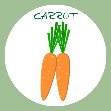 Düz stil havuç simgesini. Vektör çizim.