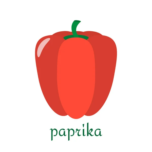 Paprika-Ikone im flachen Stil isoliert auf weißem Hintergrund. — Stockvektor