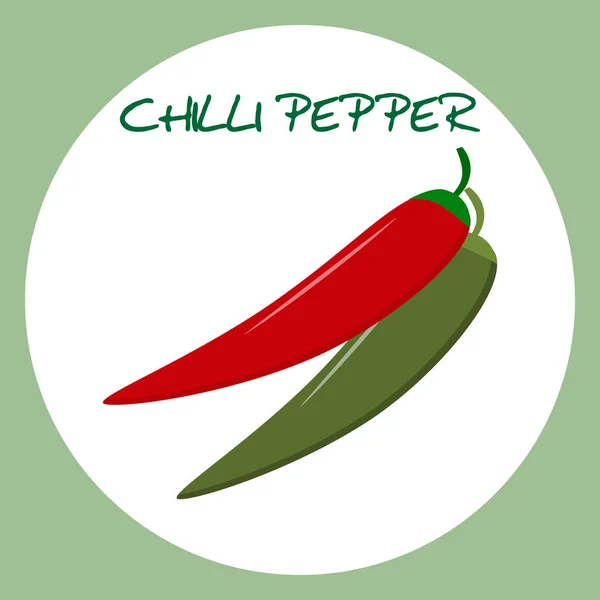 Chili pepper ikona v plochý. Vektorové ilustrace. — Stockový vektor