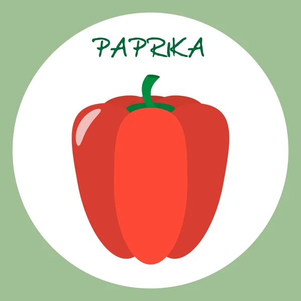 Paprika-Ikone im flachen Stil. Vektorillustration. — Stockvektor