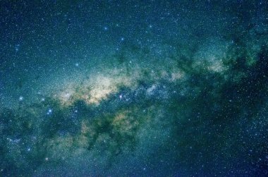 Yıldız ve galaksi uzayın gökyüzü gece evren arka plan