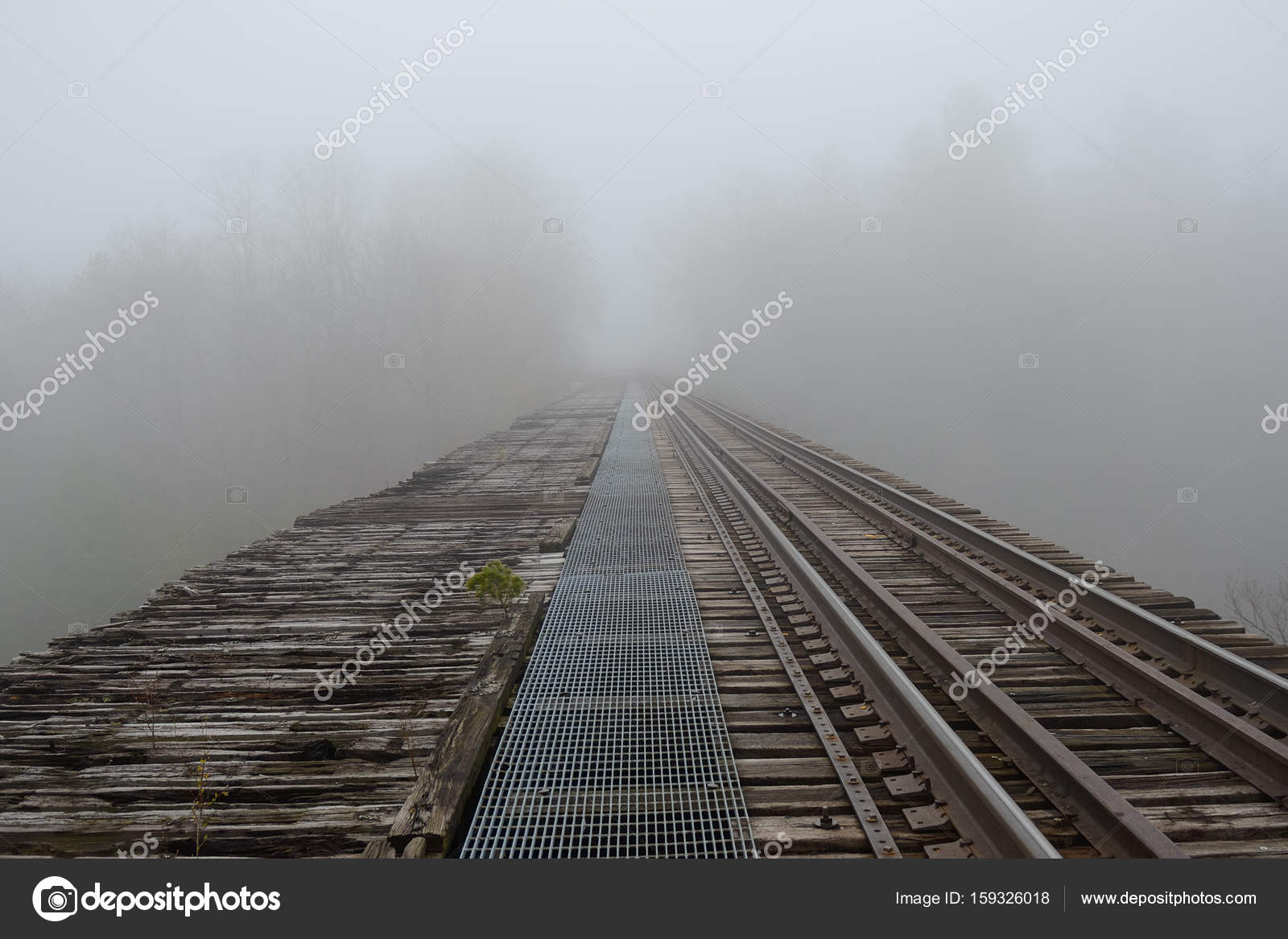 wooden railway bridge