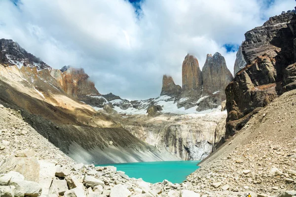 Wunderschöner Bergsee Nationalpark Torres Del Paine Landschaft Von Patagonien Chile — Stockfoto
