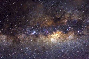 Yıldızlı arka plan siyah yıldız ve galaksi uzayın gökyüzü gece evren