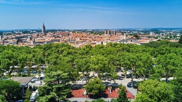 Letecký Pohled Shora Panorama Města Montpellier Shora Jižní Francie — Stock fotografie