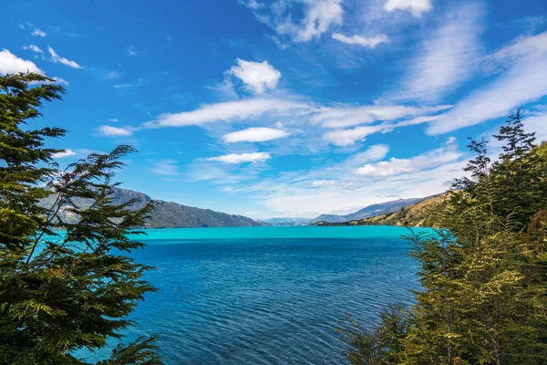 Lago General Carrera Montañas Hermoso Paisaje Chile Patagonia América Del —  Fotos de Stock