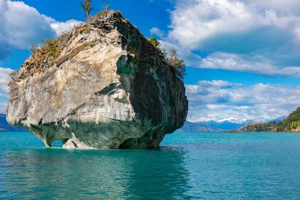 Mermer Mağaralar Capillas Del Marmol General Carrera Gölü Lago Buenos — Stok fotoğraf