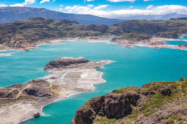 Bertran Sjö Och Berg Vackert Landskap Chile Patagonien Sydamerika — Stockfoto