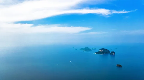 하늘에서 안다만 해변과 보트의 항공기 군도의 — 스톡 사진