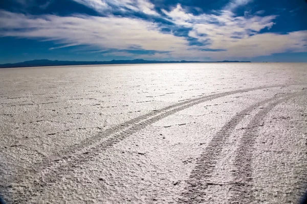 Paysage Salar Uyuni Bolivie Recouvert Eau Désert Plat Salé Les — Photo