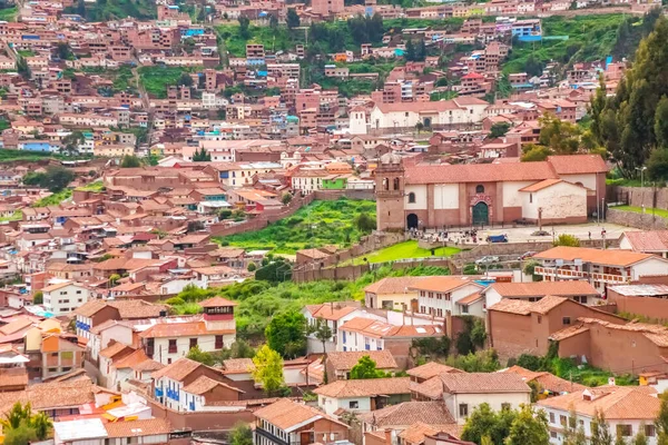 Cusco Veduta Del Centro Paesaggio Urbano Della Città Delle Montagne — Foto Stock