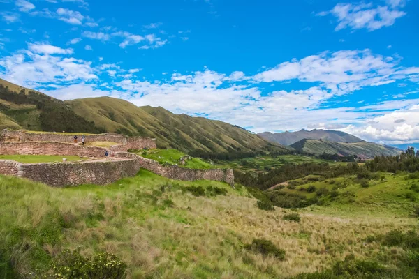 Puca Pucara Zřícenina Staré Pevnosti Inca Cuscu Peru — Stock fotografie