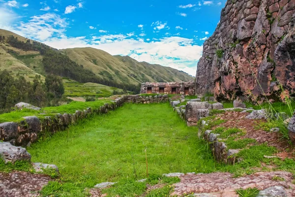 Puca Pucara Ruiny Starożytnej Twierdzy Inków Cusco Peru — Zdjęcie stockowe