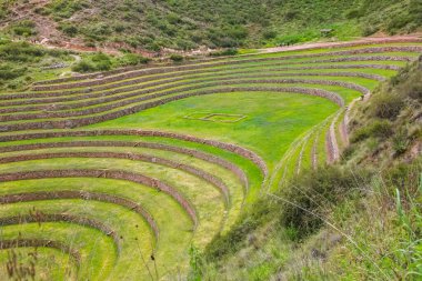 Kutsal Vadi 'de Tarım İnka dairesel terasları, Moray, Kutsal Vadi, Peru, Güney Amerika