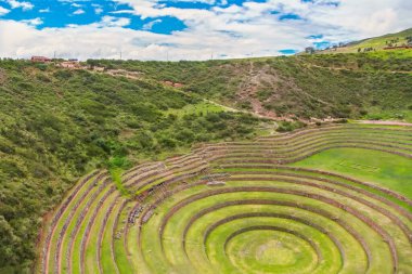 Kutsal Vadi 'de Tarım İnka dairesel terasları, Moray, Kutsal Vadi, Peru, Güney Amerika
