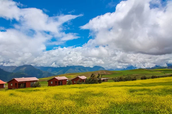 Beautiful Landscape Fields Meadows Mountains Peru South America — Stock Photo, Image